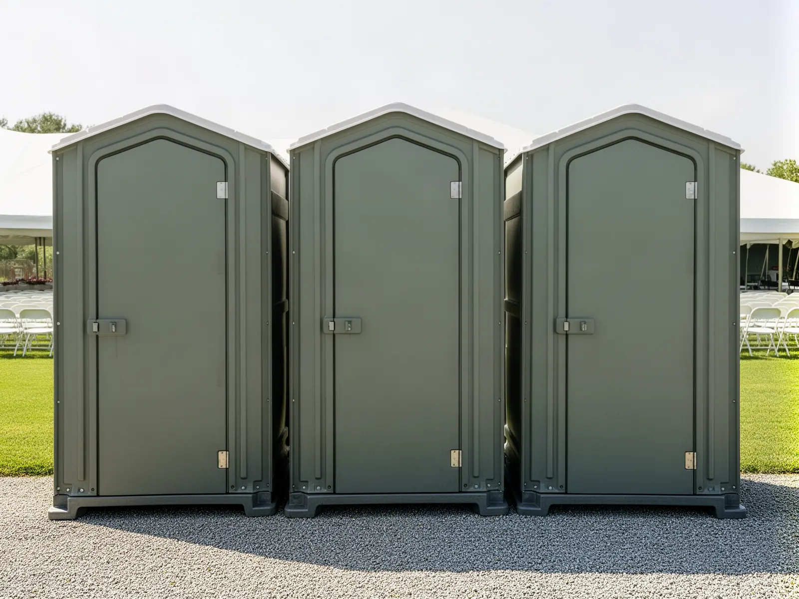 Clean porta potty unit from Minter Bros Porta Potty Rental in Houston, TX